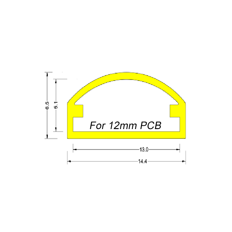 Domed Milky Flexible Silicone Sleeve For LED Strip Domed Milky Flexible Silicone Sleeve For LED Strip